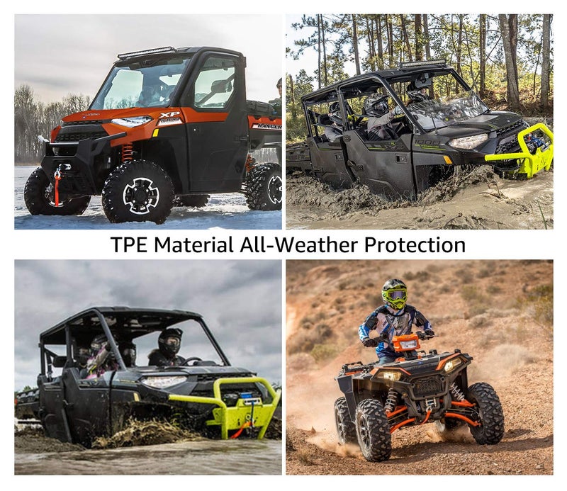 A & UTV PRO Front Floor Mats for 2018-2024 Polaris Ranger 1000 XP Crew Accessories 2025 2 Door Foot Mats Floor Liners Replace # 2882780 - Image 5